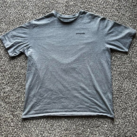 Gray Patagonia Mens Large Short Sleeve Shirt, Cotton T-Shirt - Picture 1 of 6